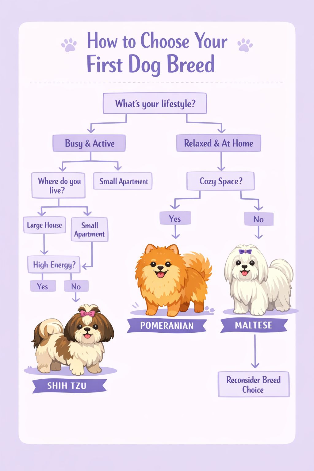 Portrait/Pinterest format () editorial infographic-style image showing a simple decision-making flowchart titled 'How to