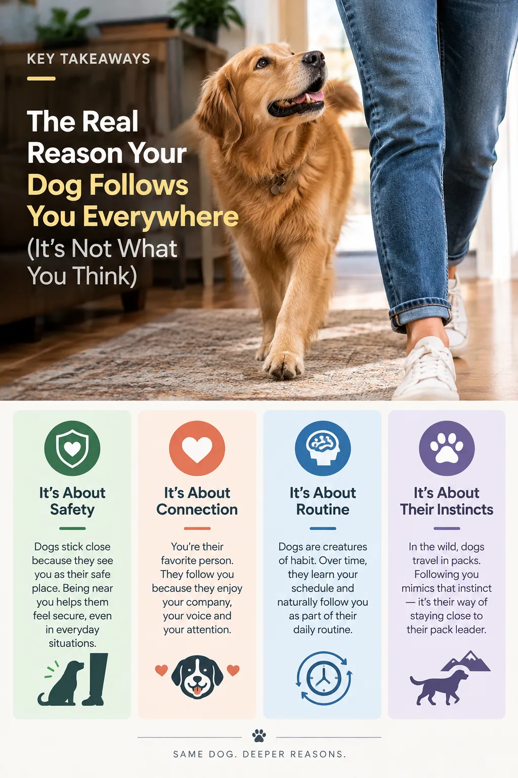 The Real Reason Your Dog Follows You Everywhere Also Includes Rewards and Puppy Love
