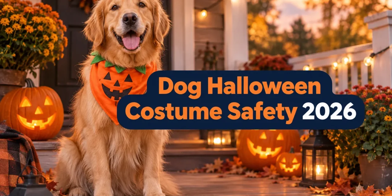 Dog Halloween Costume Safety 2026: Fit, Candy, Decorations, Stress Signals, and Escape Prevention